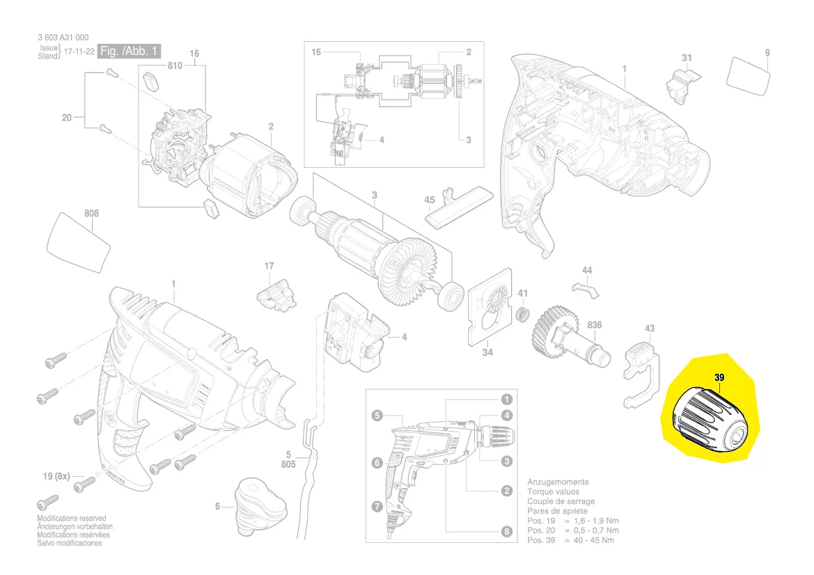 Mandrin serrage rapide Universal Impact